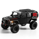 HB Toys R1001-B-R1016-B RTR 1/10 2.4G 4WD Brushless RC Car Rock Crawler Off-Road Climbing Truck Hobbwing ESC with Winch Diffs Lock Two Speed LED Light Straight Axle Metal Beam Full Proportional Remote Control Vehicles Models Toys