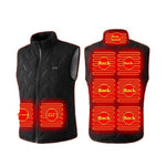 LinkMejor 9 Zone Heated Vest for Men Women USB Charging Dual Control Winter Warm Casual Sleeveless Clothing