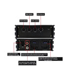 Kuerl 6 Channel DSP Power Amplifier 6x60W RMS High Quality Sound for Android