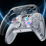 LinkMejor X01 Tri-mode Wireless Gaming Controller with 1.44-inch Interactive Display Dual Hall Joysticks and Dual Hall Triggers 4 Programmable Back Buttons for PC Switch iOS Android