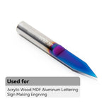 1/4 Inch Shank V Groove CNC Router Bit YK20 Tungsten Carbide 15° 30° 60° Angles for Wood Acrylic Aluminum Engraving Carving Tools