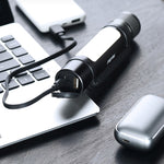 LinkMejor 6-in-1 1000lm Dual-light Zoomable Alarm Flashlight USB-C Rechargeable Mobile Power Bank Magnetic Camping Work Light