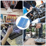 Twist-On Metal Nut & Bolt Thread Checker Set 21 Inch & 17 Metric Sizes Easy Sorting & Identification Gauge for Nuts and Bolts