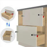 Adjustable Drawer Front Panel Installation Clamps Cabinet Hardware Jig Metal Cabinet Positioning Tool for Precise Fast Panel Fixing Woodworking Assembly