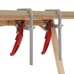 LinkMejor 2PCS/4PCS Alloy Steel Upgrade Quick Ratchet Track Saw Guide Rail Clamp MFT Clamp for MFT Table and Guide Rail System Woodworking Clamp