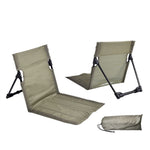IPRee Foldable Beach Mat Lounge Camping Chair Outdoor Garden Park Single Lazy Chair Backrest Cushion Picnic Camping Folding Back Chair Beach Chairs