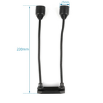 Dual Head LED Microscope Lamp Adjustable Brightness High Luminosity 60000LM for Soldering Industrial Microscopy Camera Lighting Energy Efficient Non-Flickering Light