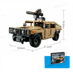 C51202 1/14 Scale Technical LED SUV Armored Trucks Pickup Bricks City Off-road RC Car MOC Building Blocks Toy for Boys Birthday Gifts