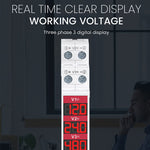 LinkMejor TOVME Digital DC Voltmeter 11-310V 1/2/3-Channel DIN Rail Mount Red LED Display Voltage Monitor for Solar System Battery Industrial Electrical Panel