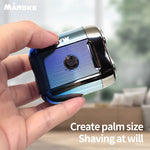 LinkMejor Mini Electric Shaver Portable Men's Shaver IPX6 Washable Type-C Rechargeable Wet & Dry Compact Razor