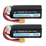 LinkMejor 11.1V 2800mAh 50C 3S Lipo Battery XT60 Plug for RC Drone