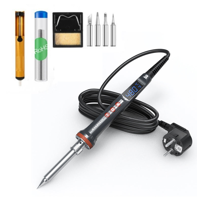 LinkMejor 927 Soldering Iron 200W LCD Digital Display 180-480°C Adjustable Temperature With 4 Tips And Stand