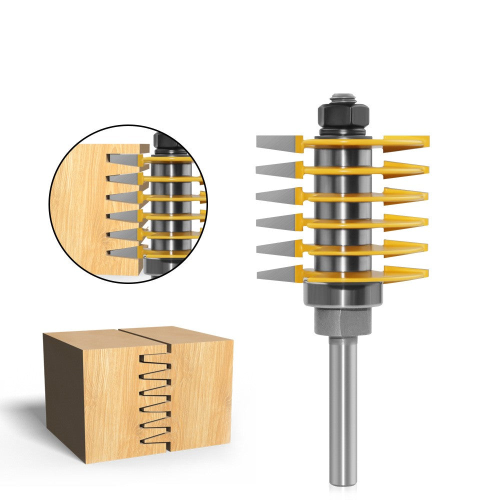 LinkMejor Carbide Finger Joint Router Bit 1/2 Inch / 8MM / 12MM Shank Rust Resistant Woodworking Tool for Precise Milling Compatible with Chainsaw