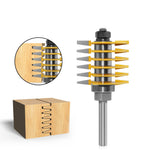 LinkMejor Carbide Finger Joint Router Bit 1/2 Inch / 8MM / 12MM Shank Rust Resistant Woodworking Tool for Precise Milling Compatible with Chainsaw