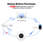 LinkMejor Zigbe Smart Smoke and Carbon Monoxide Alarm 85dB High-Volume Alarm Real-Time LCD&App Monitor 2-In-1 Protection 2.4 GHz Wireless Tuya Smoke Detector for Indoor Rooms