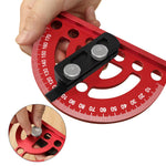 Combination Semi Circular Angle Finder 0 180 Degree Protractor with Detachable 330mm Ruler Precision Woodworking Measurement Tool