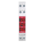 LinkMejor TOVME Digital DC Voltmeter 11-310V 1/2/3-Channel DIN Rail Mount Red LED Display Voltage Monitor for Solar System Battery Industrial Electrical Panel