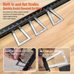 Onkel.J 28pcs Dovetail Tenon Marking Ruler Adjustable Tail Joint Marking Gauge Stable Template Support For Carpentry Marking