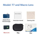 T7S+ Infrared Thermal Imager with Macro Len for Android phone 256*192 High Resolution Observation 30-50mm Distance -15C to 600C Mobile App for Professional Thermal Analysis Ideal for Solar Power Device Error Detection