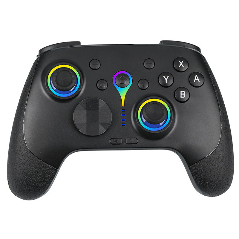 K22/K23 Wireless Gaming Controller with 1KHz Hall Effect Joysticks Tri Mode 6 Axis Gyro RGB Vibration for PC Switch iOS Android with Phone Bracket
