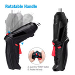47PCS 4.2V Cordless Electric Screwdriver Tool Set USB Charging 1800mAh Battery LED Light 3.5Nm Torque Includes Bits and Accessories