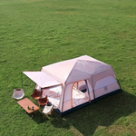 Xmund Thickened Tent, Large Outdoor Camping Tent Suitable for 4-6/6-10 People, a Spacious Canopy Two-bedroom One-living Room Tent with a Mosquito Net, Ideal for Family Camping Overnight at The Beach Or in The Backyard
