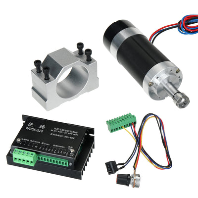 LinkMejor ER11 48V DC 500W High-Speed Cooling Brushless Spindle Motor for Engraving PCB Drilling, Low Noise, High Torque