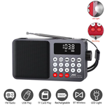 IPRee FM Radio Support Bluetooth 5.4 Mode Portable Wireless Multifunctional Automatic Search Support USB TF Card MP3 Player with Emergency Lighting