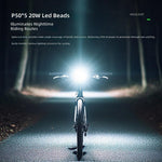 LinkMejor Anti-glare Bicycle Light 2000LM USB-C Rechargeable 4000mAh Waterproof 200M Range Digital Display for MTB, Scooter
