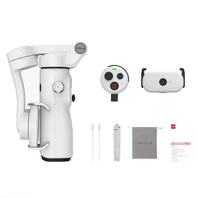 LinkMejor SMOOTH Q5 Ultra AI Tracking Smart Gimbal Wireless Remote Control Voice Commands Motion Sensing Gesture Control Built-in 215mm Extension Rod AI Mobile Gimbals
