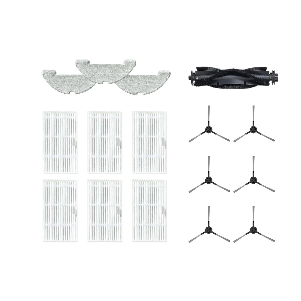 Proscenic Q20 Plus Robot Vacuum Cleaner Replacement Parts Kit HEPA Filters Side Brushes Roller Brush Mop Pads Accessories Set