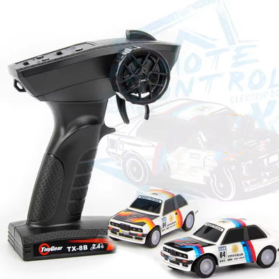 LinkMejor YDT64E RTR 1/64 2.4G RWD Drift Sports RC Car Full Proportional LED Light Desktp Pocket Mini Racing Remote Control  Competition Vehicles Models Children's Toy Gift