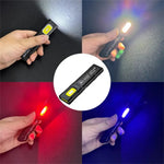 LinkMejor Keychain Flashlight Multi-functional Portable USB Rechargeable Mini Torch Light With Magnet For Outdoor Hiking Camping