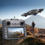 X226 WiFi FPV with Goggles Glasses / 5.9inch LCD Screen Controller HD Dual Camera Electrically Adjustable Optical Flow Hover Circle Protection LED Light Brushless 2.4G 4CH 6-Axis Remote Control Toys RC Drone Quadcopter RTF