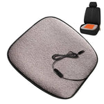 Winter Plush Car Seat Pad Winter Heating Car Seat Cover Heated Cushion 5V 12W Wool Heating Warmer Car Heated Seat Cushion Electric Heating Pad