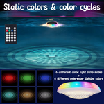 Elfeland Solar RGB Floating Pool Light with Remote Control 6 RGB Lighting 360° Dual Side Lighting IP67 Waterproof Solar Powered LED Light for Pool Garden Pond