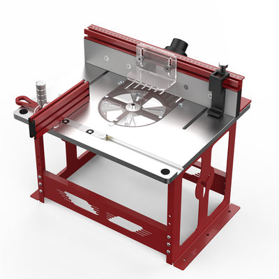 LinkMejor Bench Top Router Table Workbench with Miter Gauge / Profile Fence System / Dust Collection Port for Most Routers