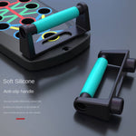 Bominfit Multifunctional Foldable Push-Up Stand with Resistance Band Anti-slip Handles Supports Up to 150kg Home Gym Fitness Board for Chest Back Shoulder Triceps