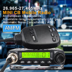 LinkMejor CB Mini Radio 27MHz Mobile Transceiver 40 Channels FM AM Modulation 4W Compact European City Band Walkie Talkie UHF SO239 Connector