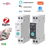 TO-Q-SY1-JZT Zigbe Din Rail Switch with Metering 32A-63A TUYA Smart Life APP & Voice Remote Control Real-Time Monitoring with Timing/Countdown Mode with Alexa Google Assistant