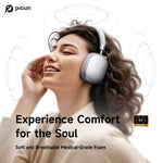 LinkMejor F5 ANC Headset bluetooth Headphone -25dB Active Noise Cancelling 40mm Large Drivers HiFi Stereo AAC Audio Low Game Delay Headphones with Mic