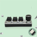 3 Key RGB Mechanical Keyboard Type-C Customizable Programmable Shortcut Macropad Rotary Encoder Gaming Keypad Computer Laptop Tablet Mobile Compatible