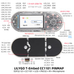 LinkMejor T-Embed-CC1101 ESP32-S3 Development Board 1.9 Inch TFT LCD PN532 NFC RFID Wi-Fi Bluetooth Microcontroller