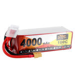LinkMejor Power 22.2V 4000mAh 100C 6S Lipo Battery XT60 Plug for FPV RC Drone
