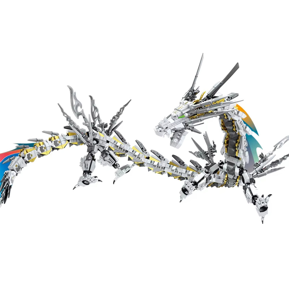 KY8093 White Hurricane Dragon Model MOC Building Block Brick Assembly Kit 1485PCS Creative Bricks Set for Children Gifts