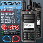 LinkMejor UV88 GPS Multiband Radio Walkie Talkie 1024 Channels IP67 Waterproof Type-C Charging CB SSB HF FM SW MW LW Amateur Ham Two Way Radio