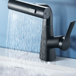 Pull Out Basin Faucet 360° Rotatable 304 Stainless Steel Kitchen Sink Mixer Tap with Pull Out Sprayer Hot And Cold Dual Control