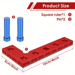Small Square Center Finder Tool Compact 50x100mm Aluminum Alloy Mini Square Ruler Precise 90° Marking Center Finder