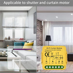 Tuya Wifi/Zigbee Smart Curtain Module Alexa Google Home Assistant Compatible with Remote App Control Timer Schedule Sharing Function Ideal for Smart Home Automation