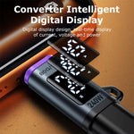 240W Magnetic USB-C Adapter with Digital Display USB4.0 80Gbps Data Transfer 16K@60Hz PD Fast Charging Compatible with Thunderbolt 4 Laptop Smartphone Tablet Magnetic L-Shape Design Mobile Adapter